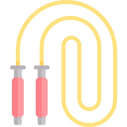 jump rope with red handles