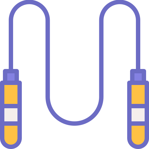 jump rope with yellow-white handles
