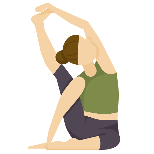 woman doing yoga stretching
